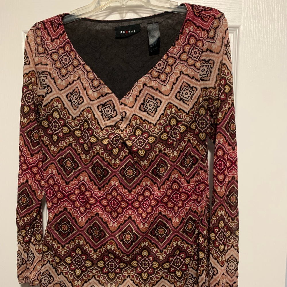 Multicolored Axcess long sleeve top - Large
